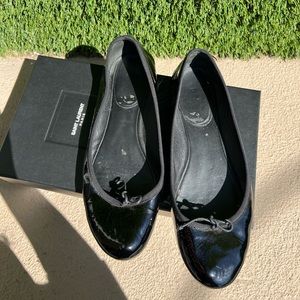 Saint Laurent Women’s Black Ballerina Flats. Size 38